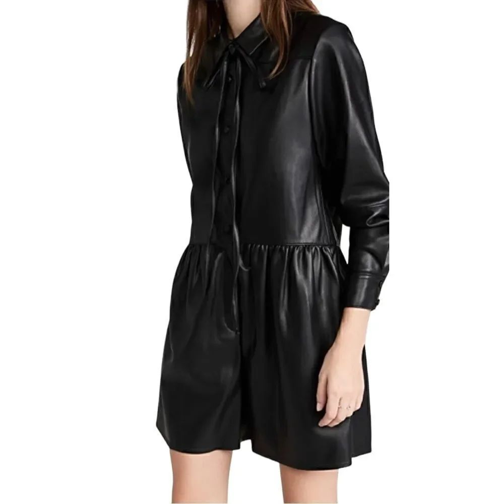 Rebecca Taylor Faux Leather Romper Size 2